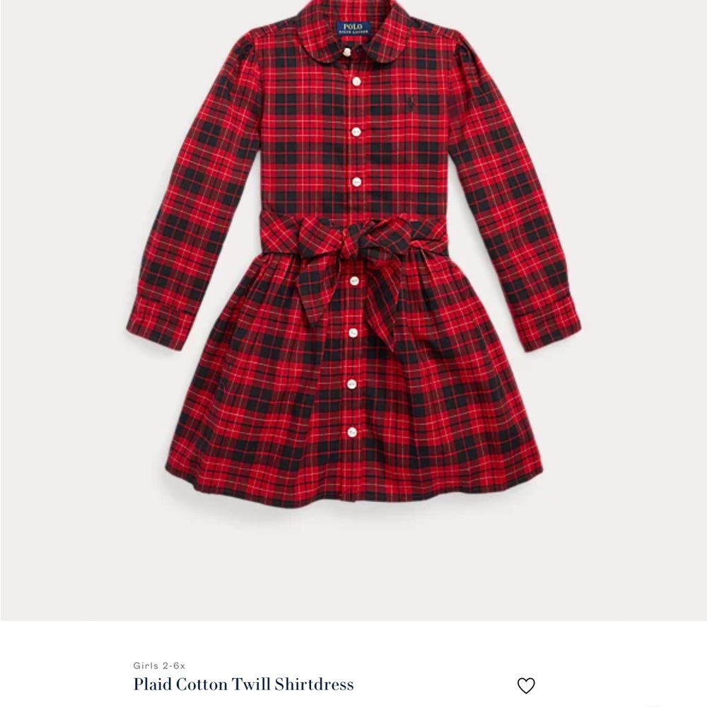 Ralph Lauren Cotton Tartan Plaid Dress Button Down Sleeves Pockets - Picture 9 of 9